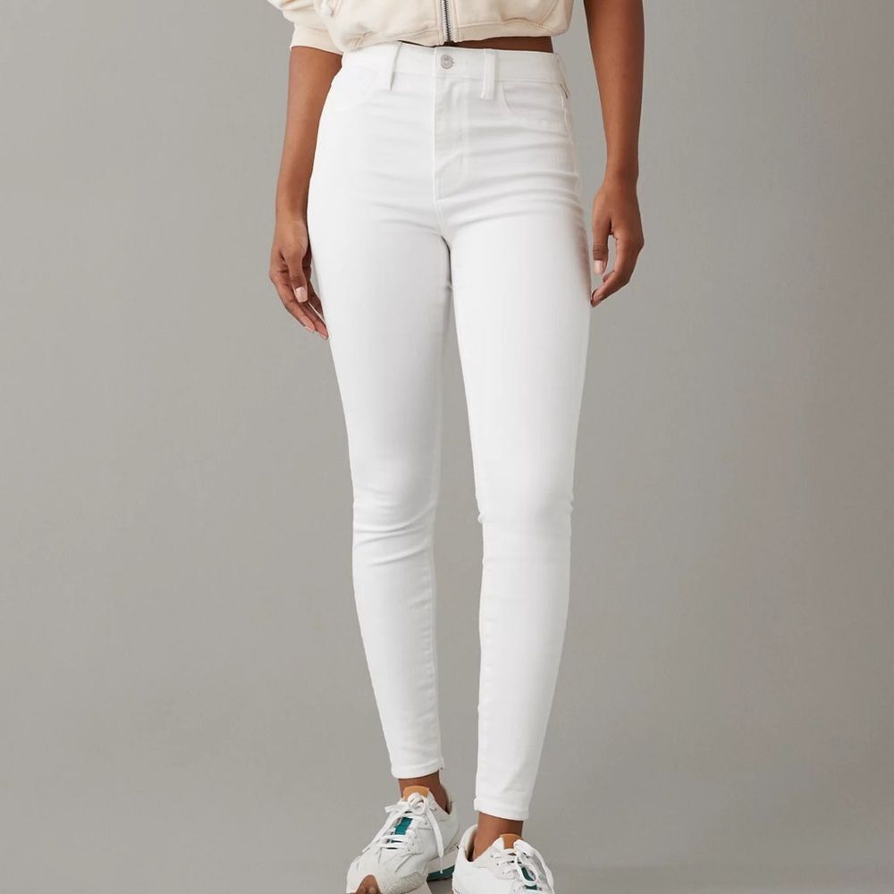 American Eagle AE‎ Next Level High-Waisted Jegging 14 Short Off White Nwt